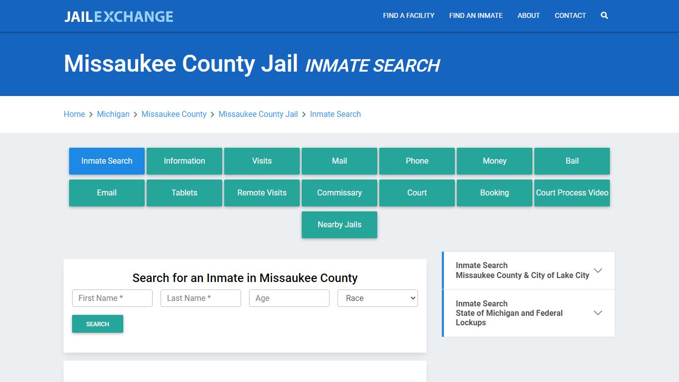 Missaukee County Jail, MI Inmate Search: Roster & Mugshots